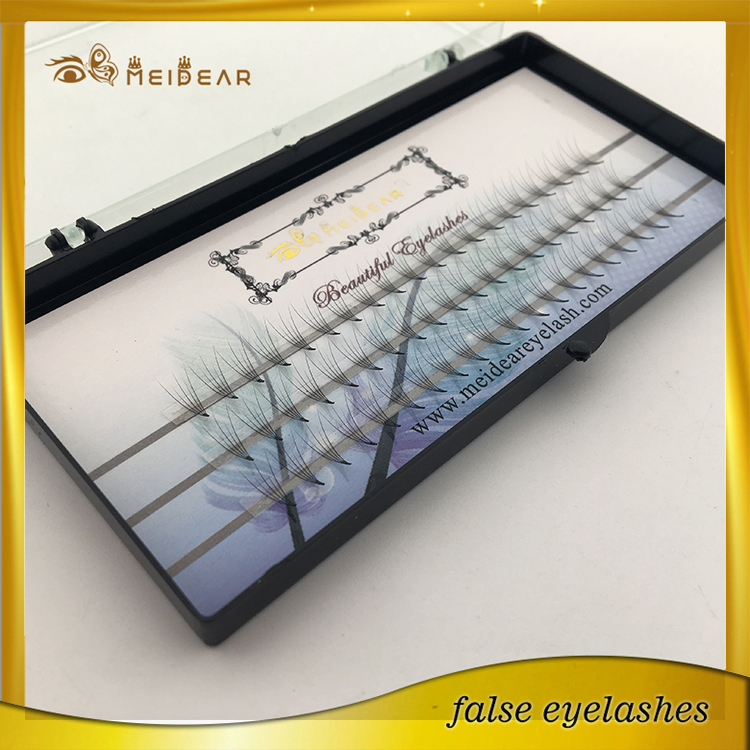 Distributor supply OEM service pre-fanned volume individual false eyelashes 